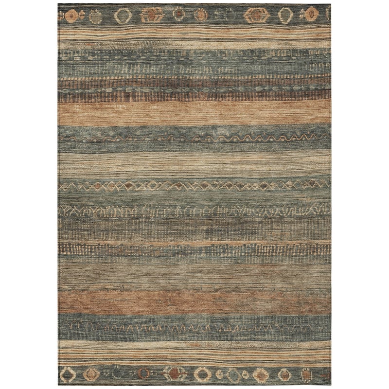 HomeRoots Aztec Transitional Rectangle Outdoor Rug