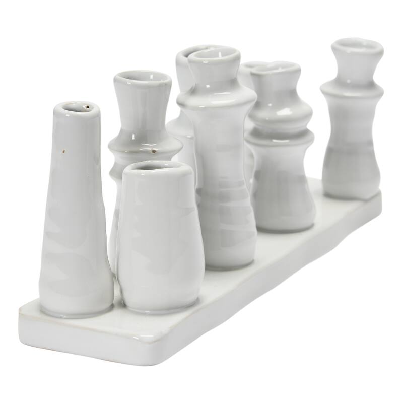 Stoneware Multi Vase with 8 Sections