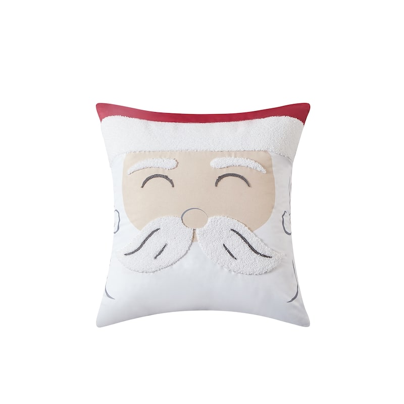 Santa's Plaid Microplush Throw and Décor Pillow Set
