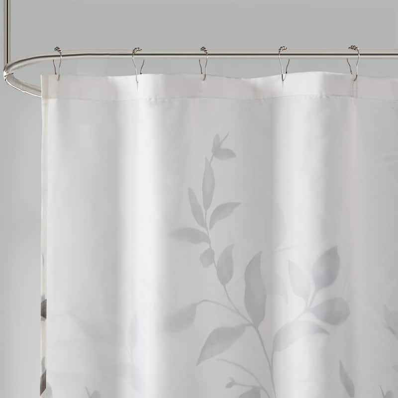 Madison Park Cecily Burnout Printed Shower Curtain