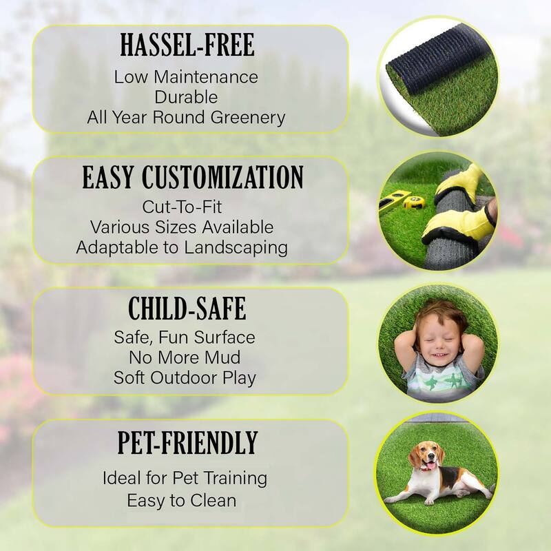 Superior Artificial Grass Lawn Turf Indoor/ Outdoor Area Rug