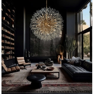Starburst Chandelier 47" Wide  Crystal Lighting Fixture