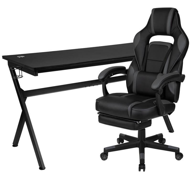 Gaming Desk Bundle - Cup/Headset Holder/Mouse Pad Top