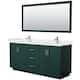 Option Green / White Quartz Top / Brushed Nickel Hardware