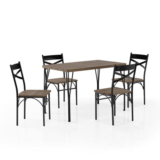 Furniture of America Zath Industrial Metal 5-piece Dining Set