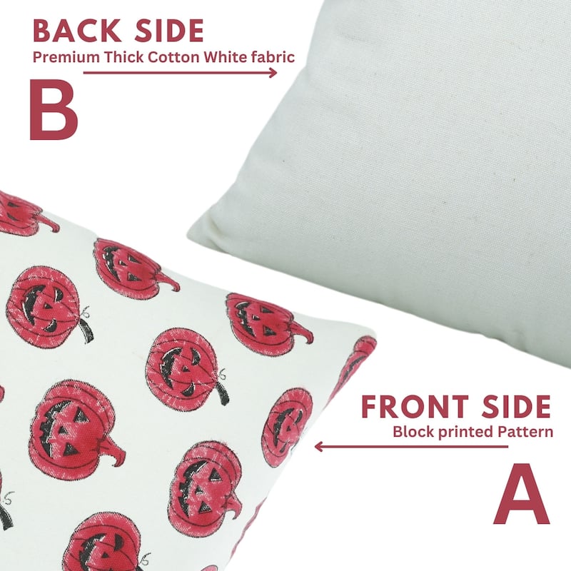 Boho Red Cushion Cover By Fabdivine- PUMPKIN