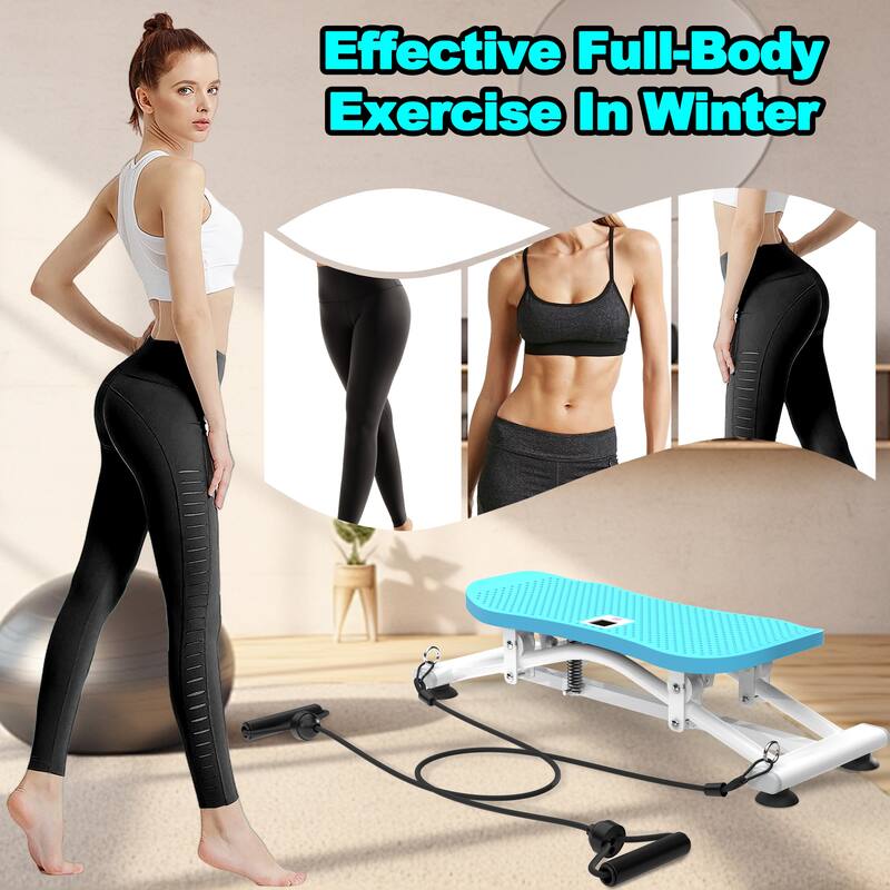 Anmytek Compact Sliding Ski Simulator with Resistance Bands Home Gym Equipment Full Body Workout Machine