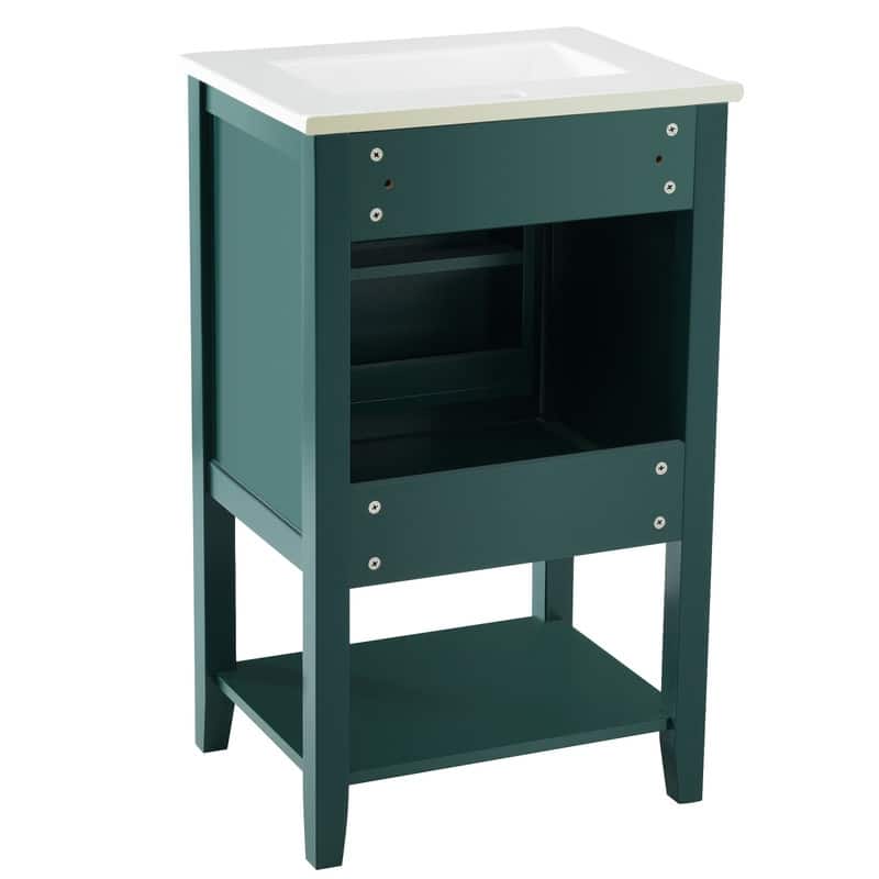 20" Bathroom Vanity with Sink, Soft Closing Door,Open Shelf