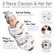 preview thumbnail 6 of 4, Sweet Jojo Designs Vintage Airplane Boy Baby Cocoon and Beanie Hat Sleep Sack 2pc Set- Transportation Clouds Sun Sky Aviator Red