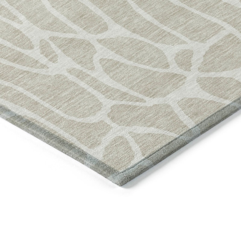 Machine Washable Indoor/ Outdoor Modern Chantille Rug