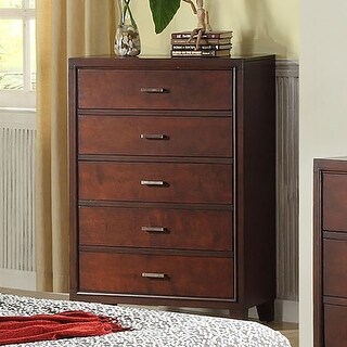 Furniture of America Weathered Elm 5-Drawer Chest