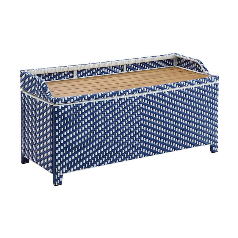 Courtnie Beach Aluminum Outdoor Poolside Storage Bench by Furniture of America