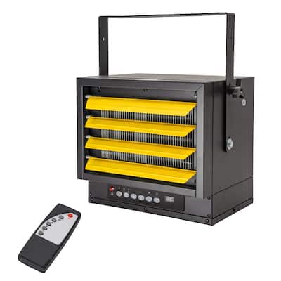 7500-Watt 240-Volt Hardwired Electric Fan-Forced Industrial Heater, Wall/Ceiling Mounted, Remote Control
