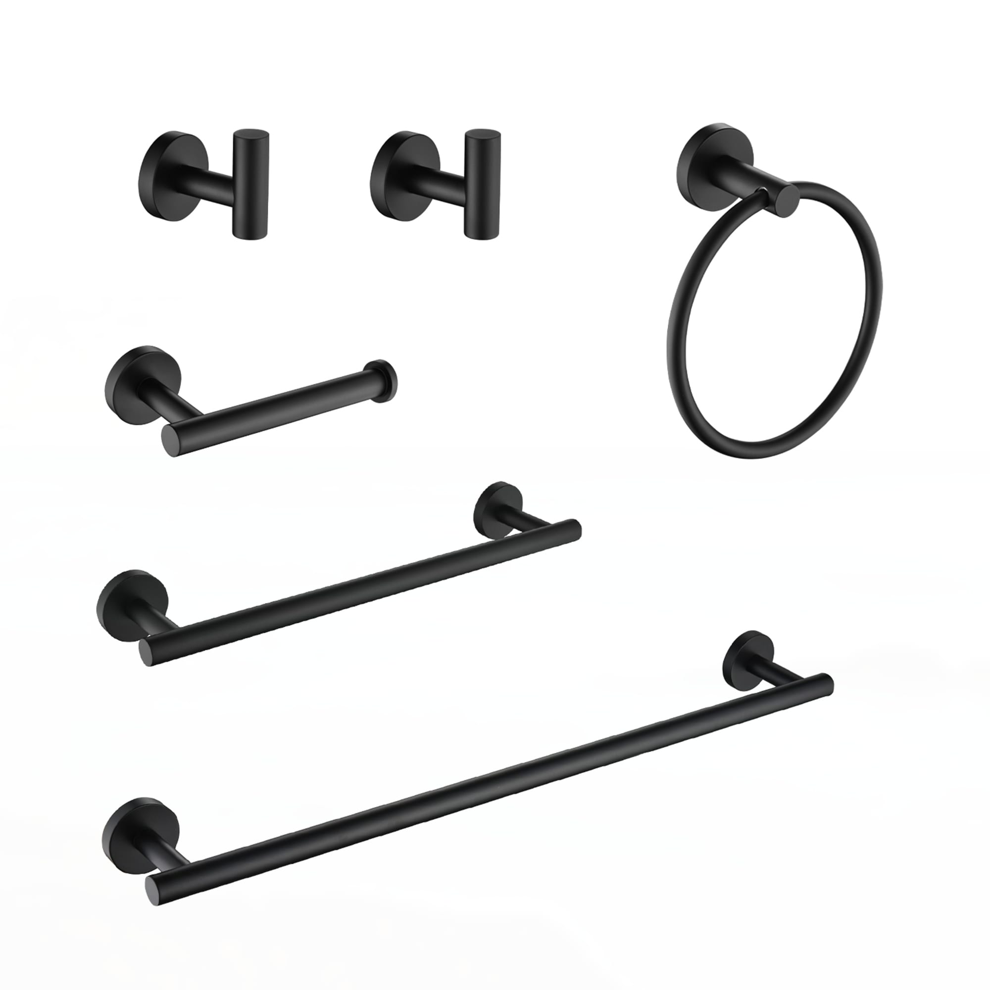 6 Piece Stainless Steel Bathroom Towel Rack Set