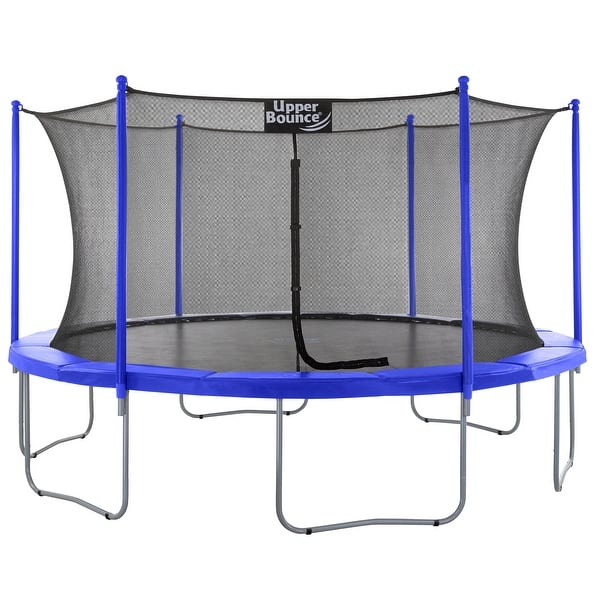 slide 2 of 7, Machrus Upper Bounce 16 FT Round Outdoor Trampoline Set with Safety Net Enclosure System Kids