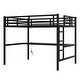 preview thumbnail 10 of 10, Space-Saving Metal Full Loft Bed with Desk,Power Outlet and LED Lighted