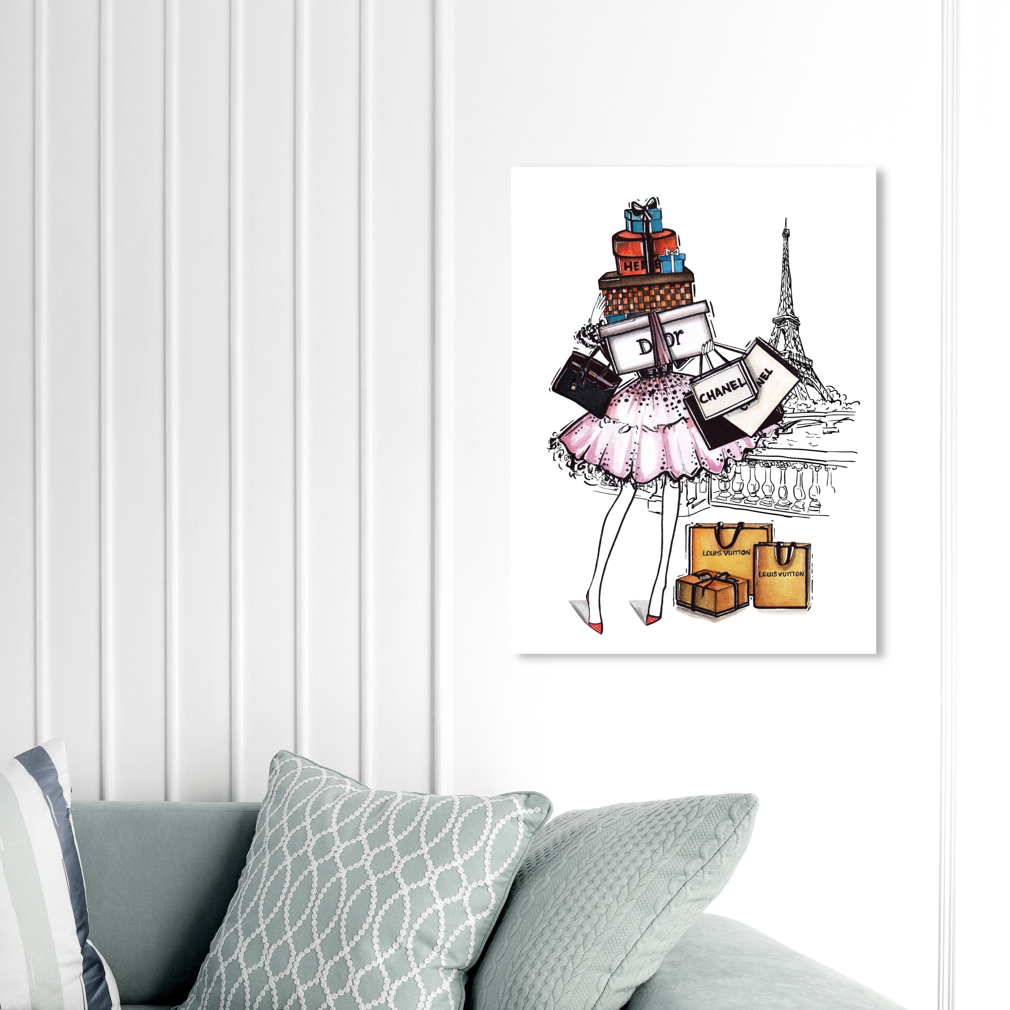 Oliver Gal Doll Memories Shopping Paris Time Ii Fashion And Glam Wall Art Canvas Print Lifestyle Black Pink Overstock 31290251