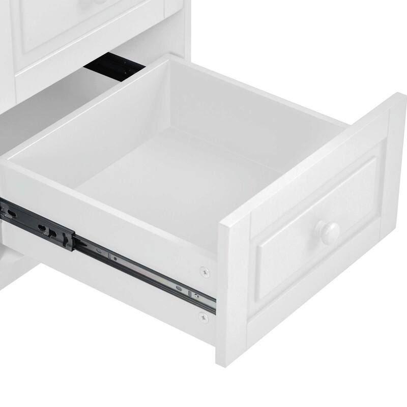 53-Inch Width kitchen Island cart with storage and 5 draws