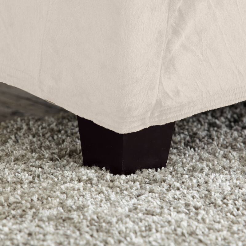 Premium Stretch Velvet-Plush Ottoman Slipcover