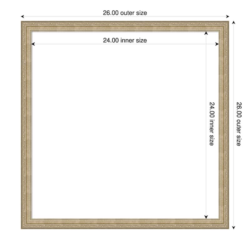 Amanti Art Paris Champagne Framed Dry Erase Magnetic Board - 26 x 26 in