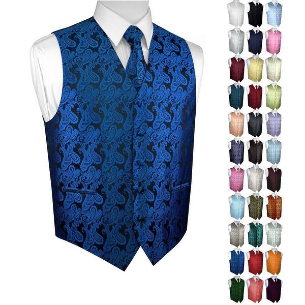 Shop Men S Paisley Formal Tuxedo Vest Tie Pocket Square Set