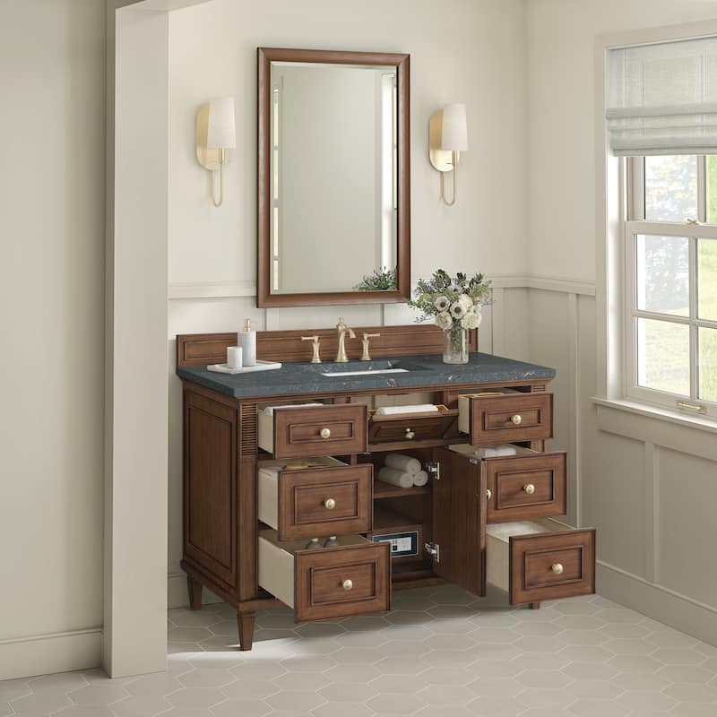 James Martin Vanities 424-V48-3PBL Lorelai 48" Single Basin Wood