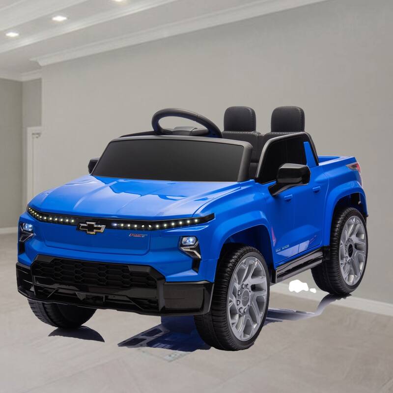 24V Licensed Chevrolet Silverado Kids Ride-On Car with Remote Control, Bluetooth, LED Lights, MP3 鈥?For Ages 2-5