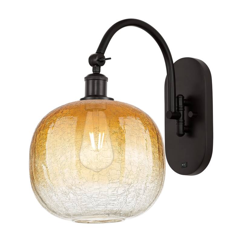 Innovations Lighting Endless Possibilities Ballston - Brookhaven Sphere - 1 Light 11" Swiveling Sconce - Oil Rubbed Bronze/Amber