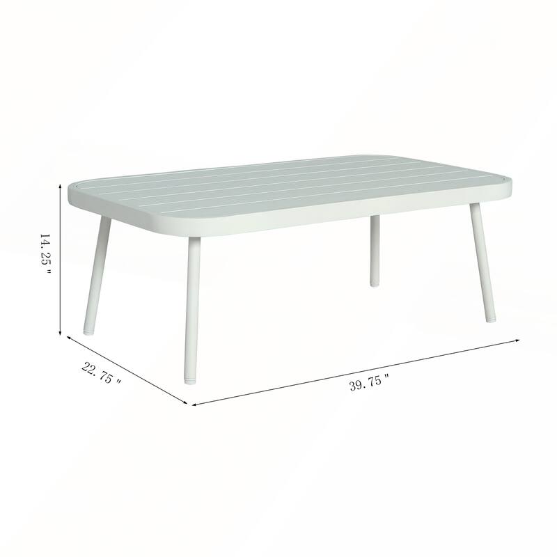Mariano Steel Loveseat and Table