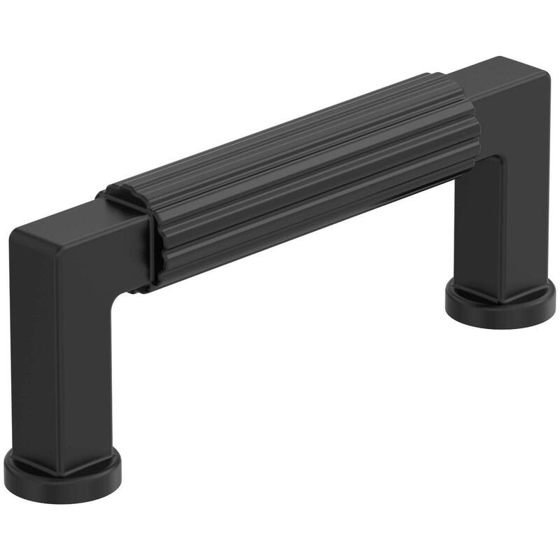 Amerock BP37642 Ballard 3" Center to Center Fluted Handle Cabinet Pull - Matte Black