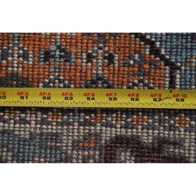 Geometric Heriz Serapi Oriental Hallway Wool Runner Rug Hand-knotted - 2'6" x 7'9"