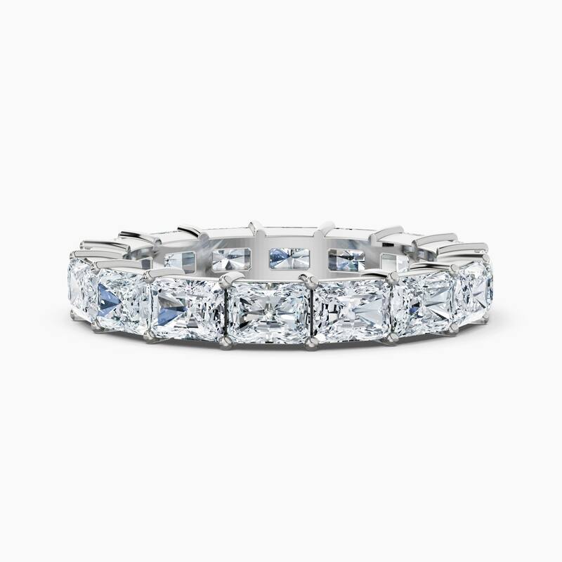 Auriya 14k Gold Radiant East-West Lab Grown Diamond Eternity Band 2.10 - 8.25 ct. tw. (F-G, VS) - 4.00 ct. wt. - 9 - White