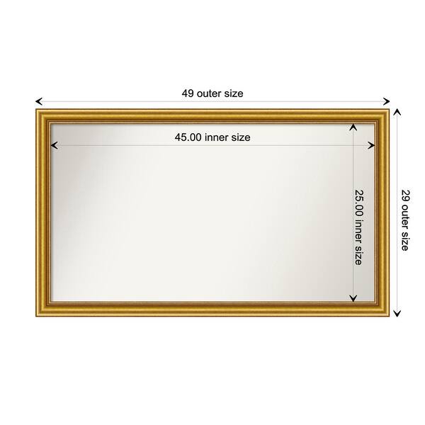 dimension image slide 90 of 93, Wall Mirror Choose Your Custom Size - Extra Large, Townhouse Gold Wood