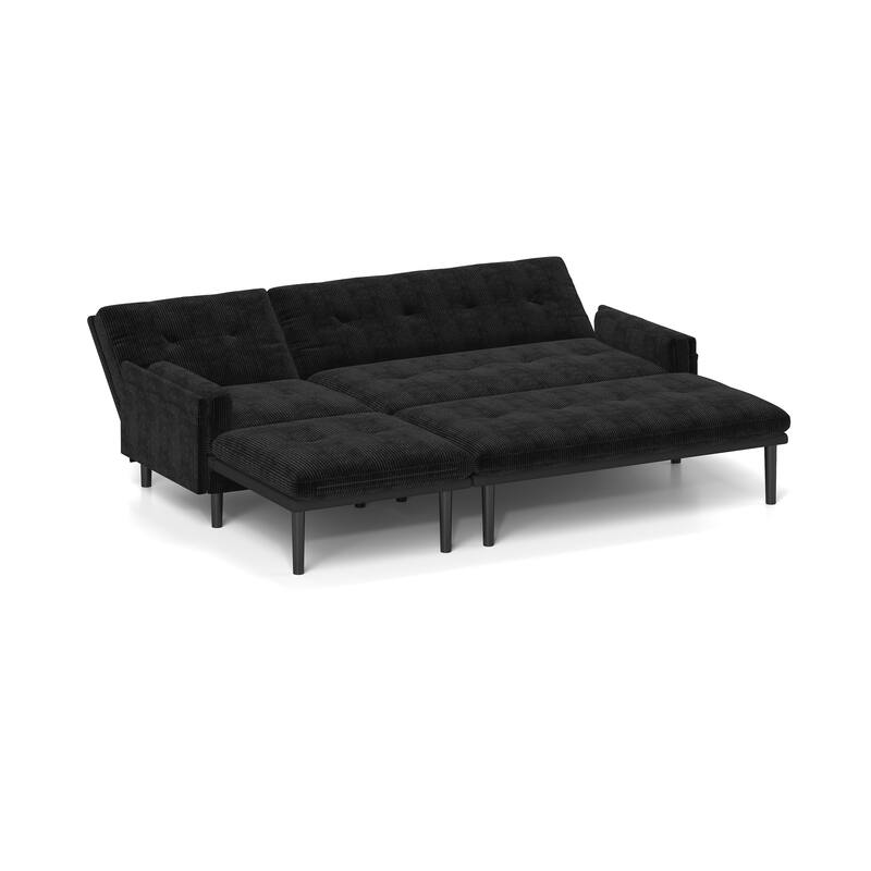 Corduroy Adjustable 3-seater Sofa and Guest Bed