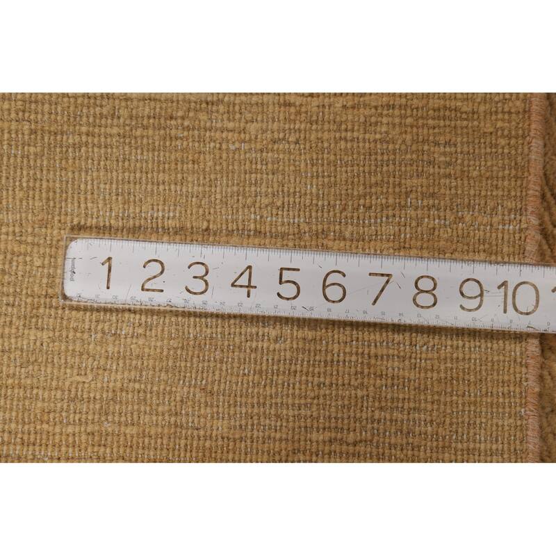 Modern Gabbeh Oriental Foyer Rug Handmade Yellow Wool Carpet - 2'9"x 3'8"