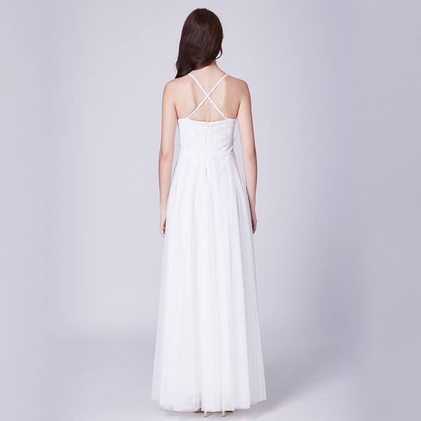 Shop Ever Pretty Women S Halter Neck Lace White Wedding Dress