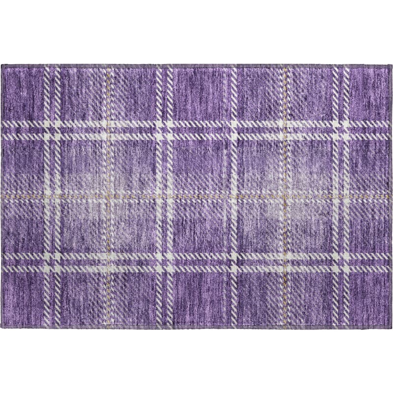 Premium Washable Super Soft Plaid Mayfield Rug