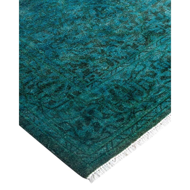 Contemporary Overdyed Wool Hand Knotted Runner - 2' 8" x 21' 7"