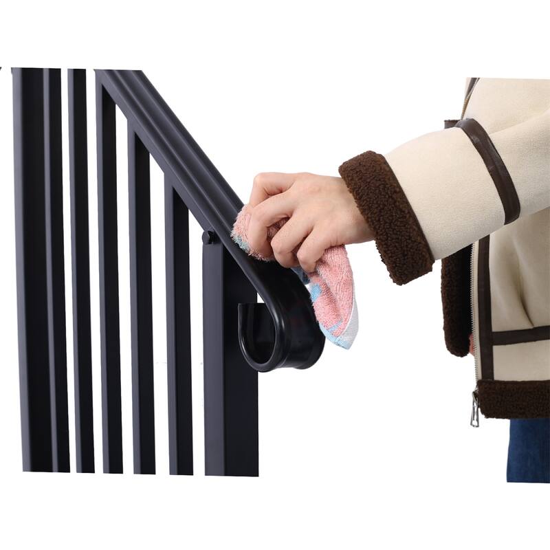 Handrails for Outdoor Steps,Fit 3 or 4 Steps Outdoor Stair Railing