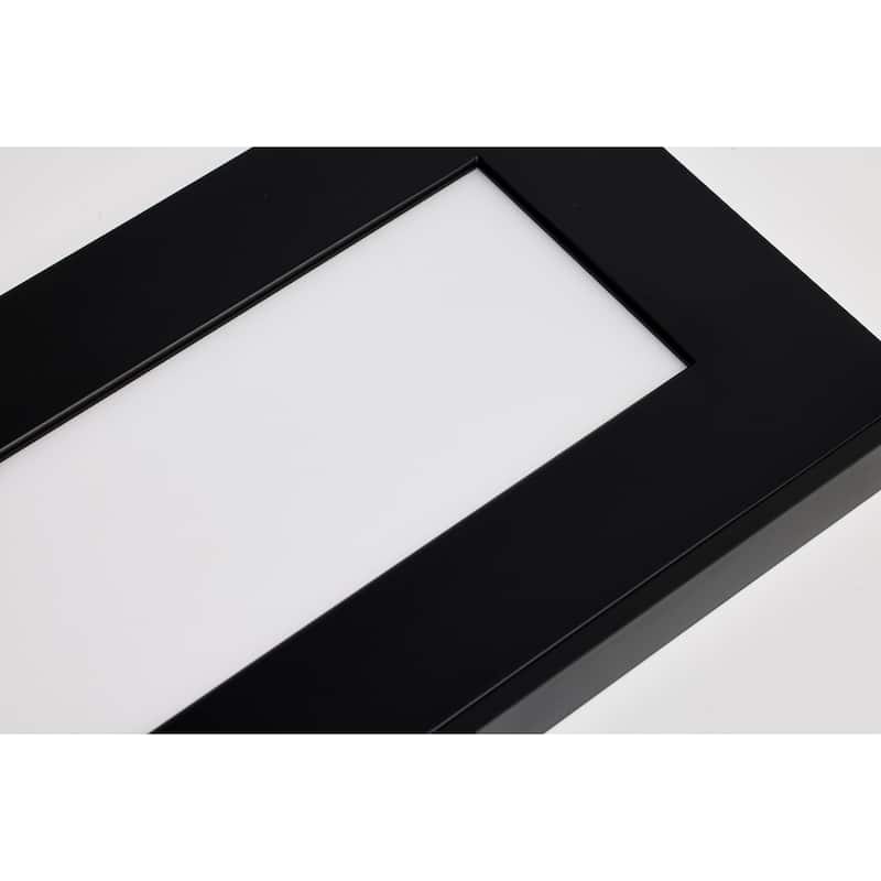 Blink Pro Plus 42W 5.5 in. x 48 in. Surface Mount LED CCT Selectable 90 CRI Black Finish 120/277V Rectangular Shape
