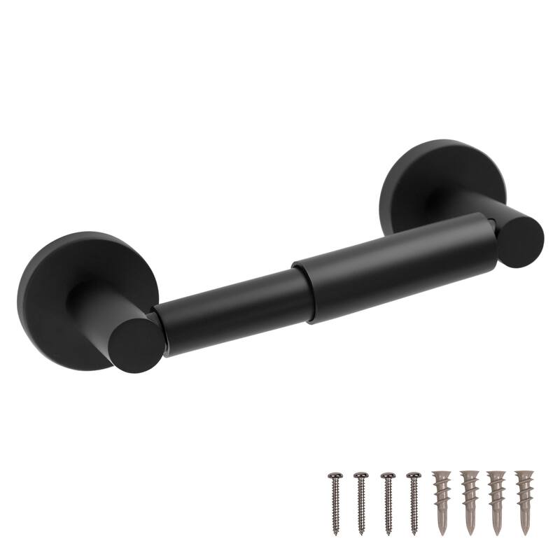 Design House Graz Park Matte Black Two-Post Toilet Paper Holder