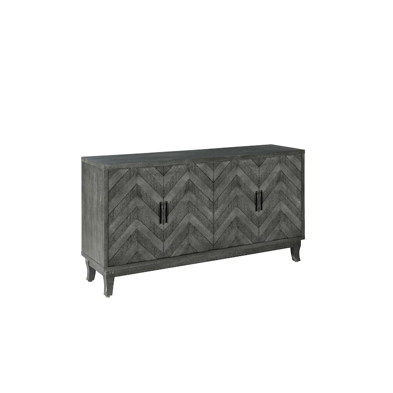 Buffet Cabinet with 4 Doors & Shelves, Farmhouse Sideboard Accent Buffet Cabinet Storage Cabinet for Dining Living Room,Entryway