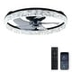 preview thumbnail 4 of 59, Low Profile Ceiling Fan with Light: 20-16 Inch, App Remote Control, Dimmable 3 CCT LED, 6 Wind Speeds, Ultra Quiet 16-inch - Black