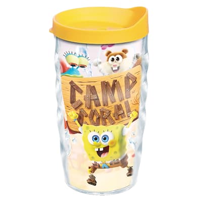 Tervis Nickelodeon SpongeBob SquarePants Camp Coral Made in USA Double Walled Insulated Travel Tumbler, Classic - 10oz Wavy