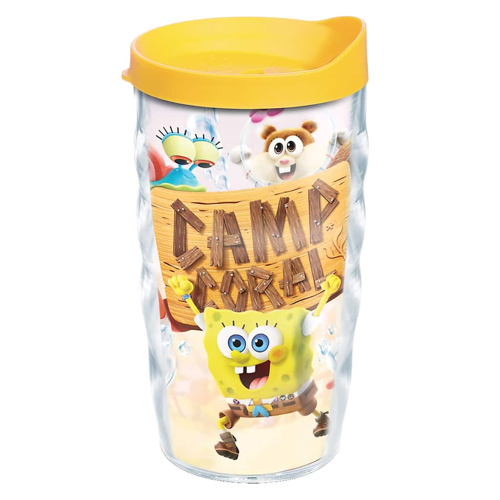 Tervis Nickelodeon SpongeBob SquarePants Camp Coral Made in USA Double Walled Insulated Travel Tumbler, Classic - 10oz Wavy
