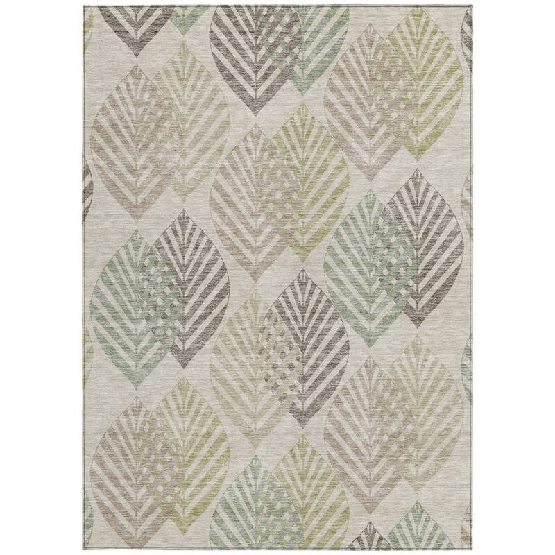HomeRoots Floral Transitional Rectangle Outdoor Rug