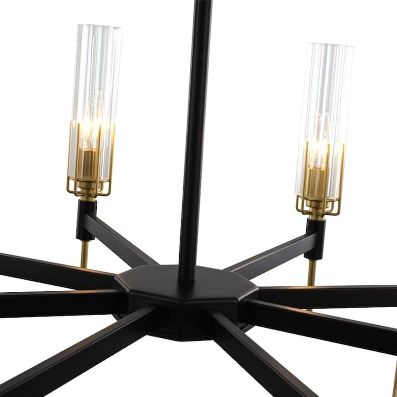 Modern 8-Light Dimmable chandelier - 8 Light W32.28"