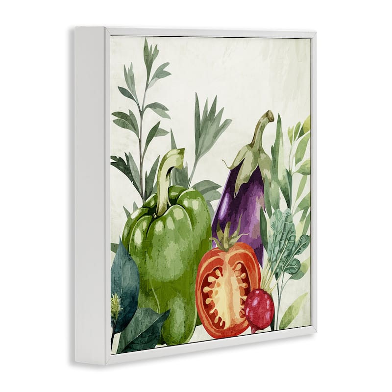 Stupell Organic Garden Vegetables Framed Giclee Art Design By Kim Allen