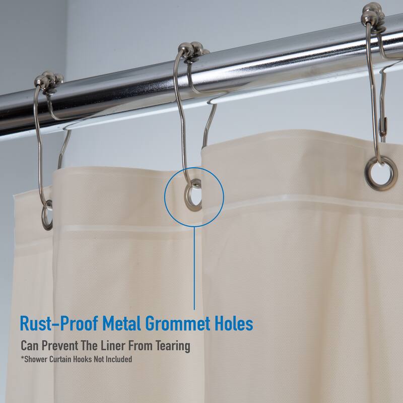 Bath Bliss Splash Guard Shower Liner in Beige