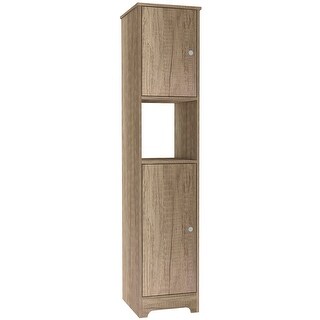 Ibis 14-inch Wide Linen Cabinet with Double Doors, 4 Interior Shelves, and 2 Cabinets